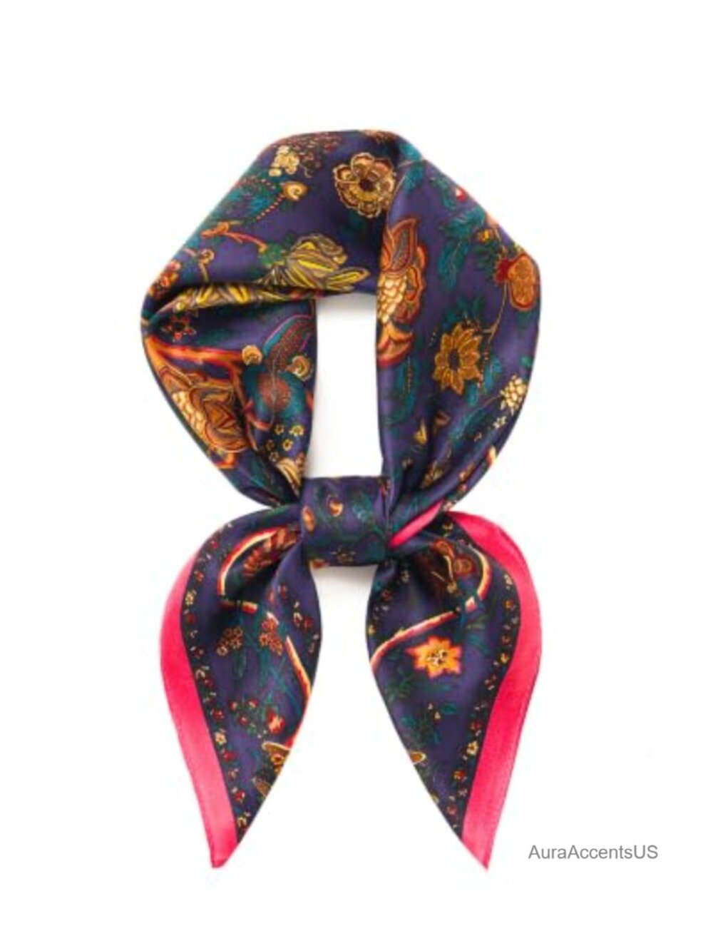 100% Mulberry Silk Square Scarf 26" Lightweight Neckerchief Headscarf Gift
